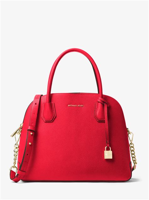 michael kors large dome satchel dark sangria|Michael Kors Studio Mercer large Dome Satchel Bag in dark .